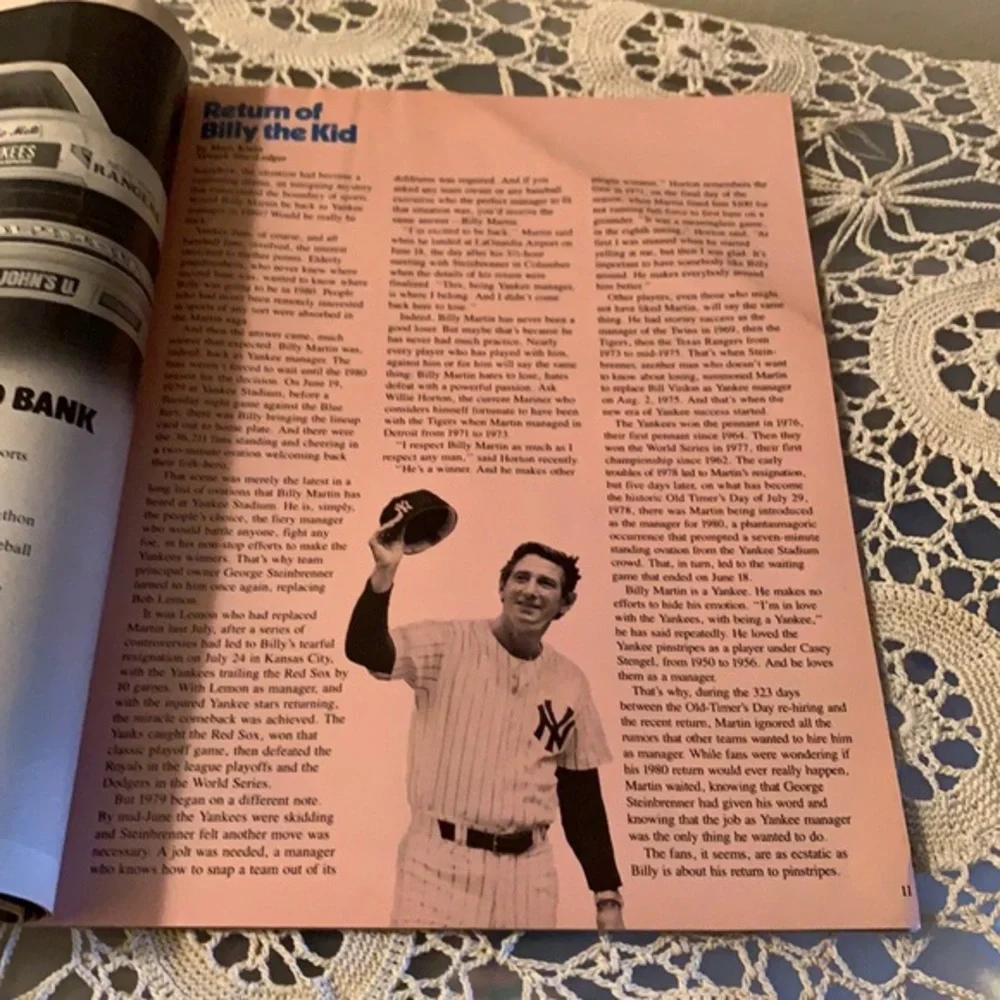 Baseball Program New York Yankees 1979 8/13 Texas Rangers Thurman Munson…